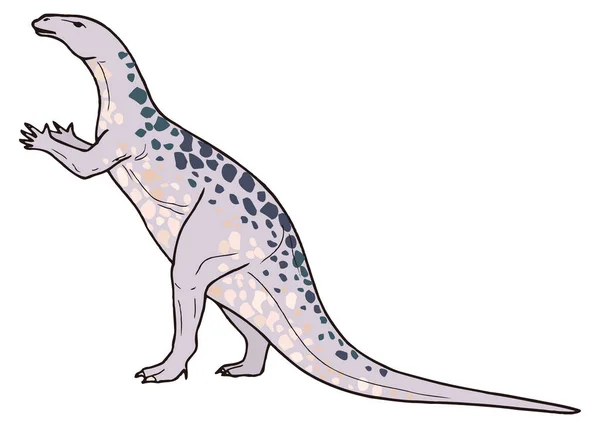 Camptosaurus Dinozaur Vector Vechi Ilustrare Fundal Transparent — Vector de stoc