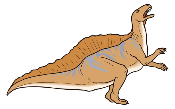 Ouranosaurus Dinosaurier Alten Vektor Illustration Transparenten Hintergrund — Stockvektor