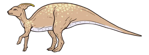 Parasaurolophus Dinosaurie Antika Vektor Illustration Transparent Bakgrund — Stock vektor
