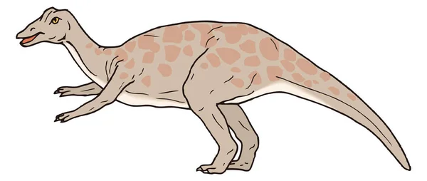 Prosaurolophus Dinosaurus Oude Vector Illustratie Transparante Achtergrond — Stockvector