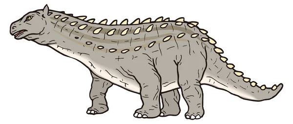 Scelidosaurus Dinosaurie Gamla Vektor Illustration Transparent Bakgrund — Stock vektor