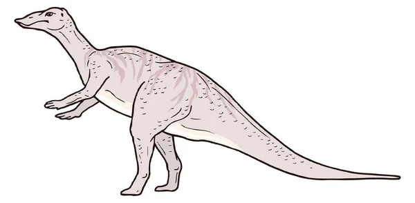 Shantungosaurus Dinazor Eski Vektör Çizimi Şeffaf Arkaplan — Stok Vektör