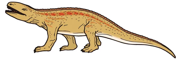 Stenaulorhynchus Dinossauro Antiga Ilustração Vetorial Fundo Transparente — Vetor de Stock