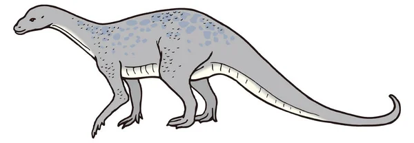 Tenontosaurus Dinozor Eski Vektör Çizimi Şeffaf Arkaplan — Stok Vektör
