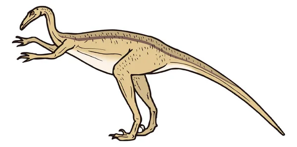 Troodon Dinosaurie Gamla Vektor Illustration Transparent Bakgrund — Stock vektor