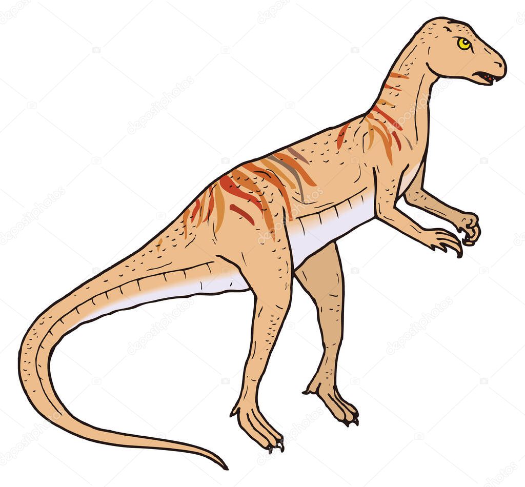 heterodontosaurus dinosaur ancient vector illustration transparent background