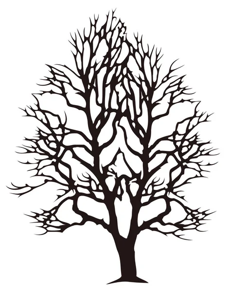 Toten Baum Symbol Pflanze Vektor Illustration Transparenten Hintergrund — Stockvektor