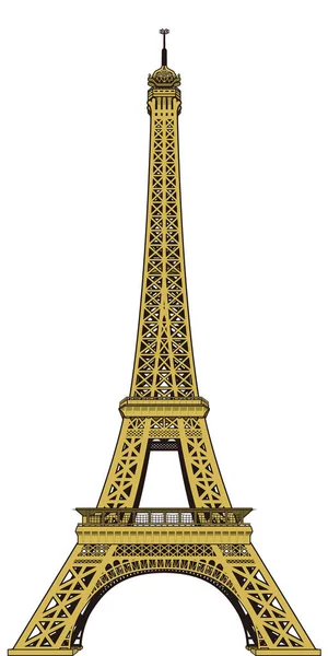 Eiffel Tower Paris Travel Vector Illustration Transparent Background — Stock Vector