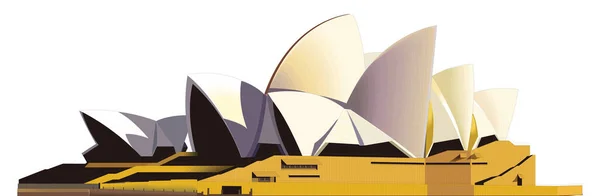 Sydney Ópera Casa Austrália Viagem Vetor Ilustração Transparente Fundo — Vetor de Stock