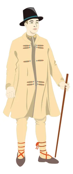 Finland Man Традиційний Вектор Одягу Ілюстрація Прозорого Тла — стоковий вектор