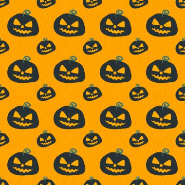 Balkabağı pürüzsüz desen. Cadılar Bayramı festivali için balkabağı arkaplanı. Vektör tekrarlanan yazdırma