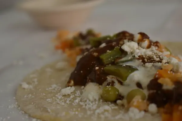 Köstebekli nopales için ana malzemeler.