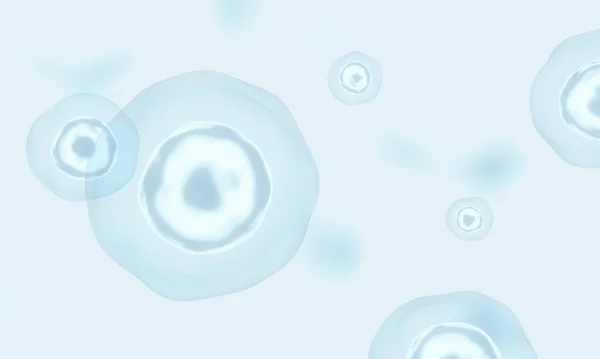 Illustration Hellblaue Menschliche Mikroskopische Zellen — Stockfoto