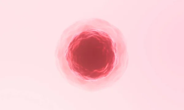 3Dイラスト 赤いヒト顕微鏡細胞 — ストック写真