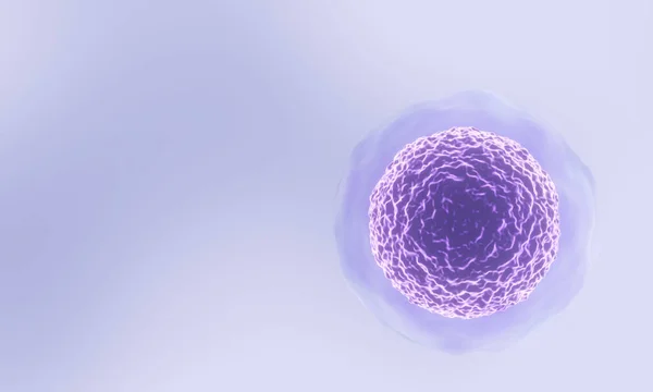 3Dイラスト 紫色の顕微鏡細胞 — ストック写真