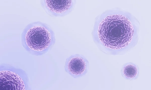Ilustração Células Microscópicas Roxas — Fotografia de Stock