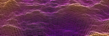 3B gradyan topografik dağ ızgarası kablosu.