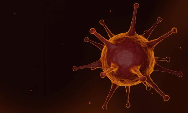 Representación Microscopic Covid Spiked Virus Pandemia Mundial —  Fotos de Stock