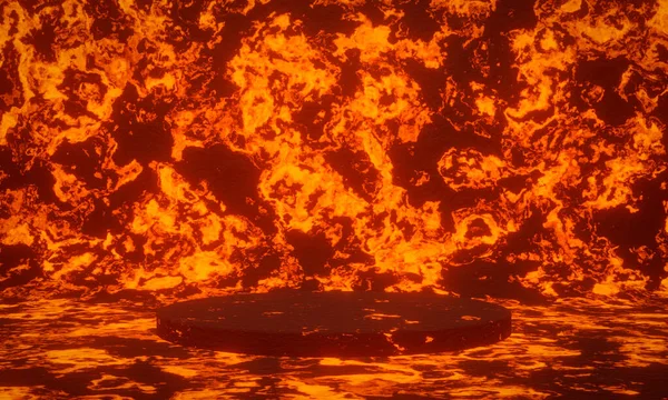 Kiolvasztott Absztrakt Vulkanikus Magma Dobogó — Stock Fotó