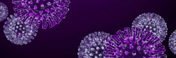 Rendering Mikroskopische Covid Pandemie Virus Mutation — Stockfoto
