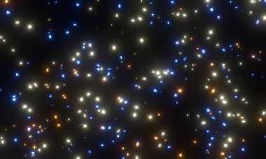 Soyut yıldızlı ışık efekti arka planı. Parlak parçacıklar