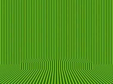 3D Black and green stripped background