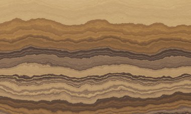 Soyut toprak ve kaya arka planı. Kahverengi katmanlı kaya kesiti