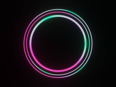 Gradyan pembe ve yeşil çerçeve