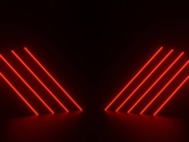Kırmızı neon ışıklı siyah arkaplan
