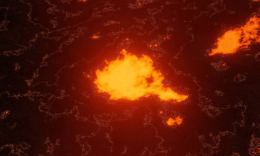 Soyut volkanik lav arkaplanı. Erimiş kaya yüzeyi