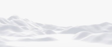 Beyaz karlı dağ. Panoramik kış manzarası