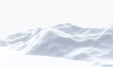 Beyaz karlı dağ. Kış kar arazisi.