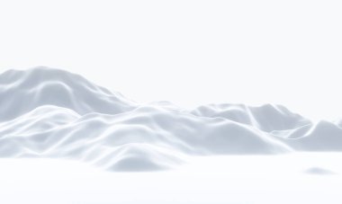 Beyaz karlı dağ. Kış kar arazisi.