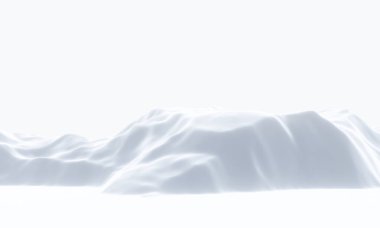 Beyaz karlı dağ. Kış kar arazisi.