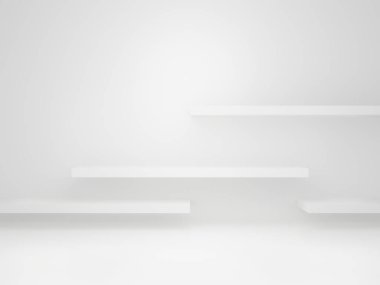 Raflı beyaz geometrik arkaplan