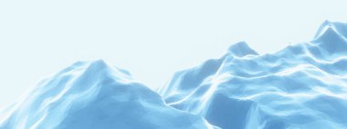 Mavi alçak polimer buz dağı. Buz sahası