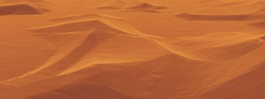 Alçak çöl kum tepeleri manzarasının üst görüntüsü