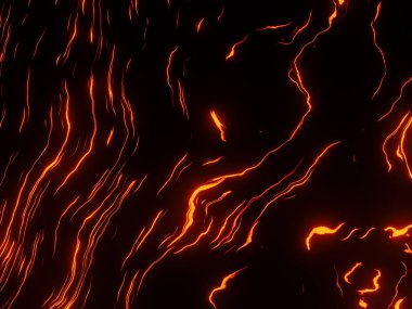 Soyut Ateş illüstrasyonu. Alev arkaplanı