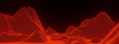 Kırmızı dağ teli. Izgara arazisi