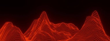 Kırmızı dağ teli. Izgara arazisi