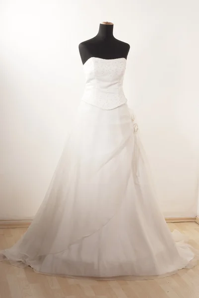 Wedding dress on the mannequin.