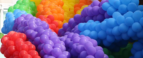 Enorme gruppo di palloncini colorati — Foto Stock