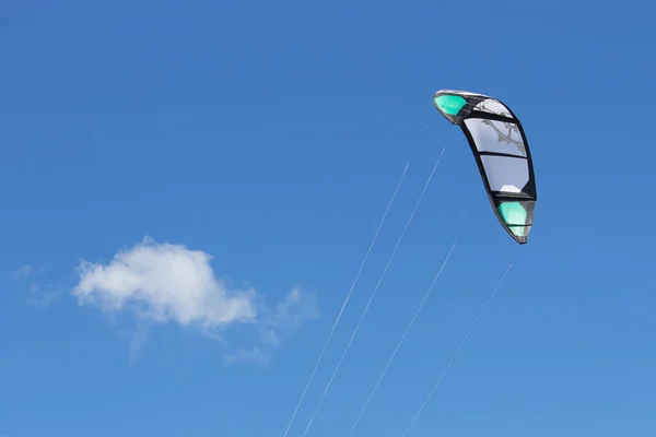 Kite Flies Blue Sky Light Cloud — Stock Photo, Image