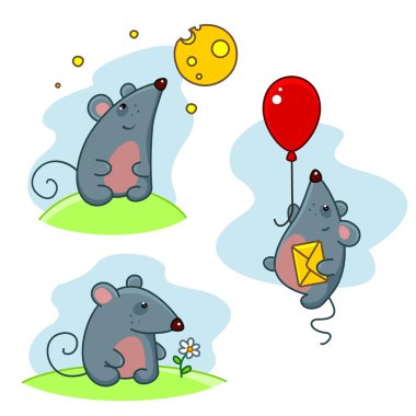 Uma série de ratos.