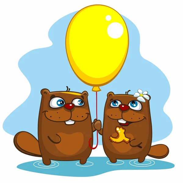 Two beaver — Stock Photo, Image