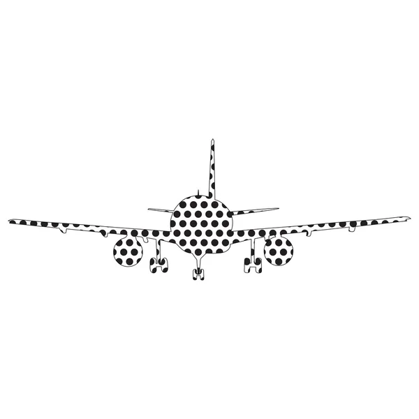 Διάνυσμα του αεροπλάνου σε άσπρο φόντο — Διανυσματικό Αρχείο