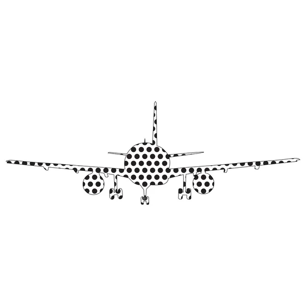 Vector of plane on white background — Stock Vector