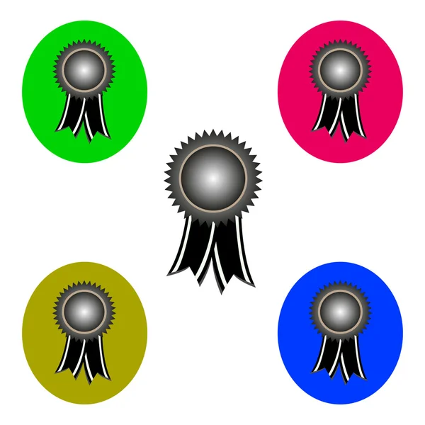 Vector of award ribbons icon — Stock Vector