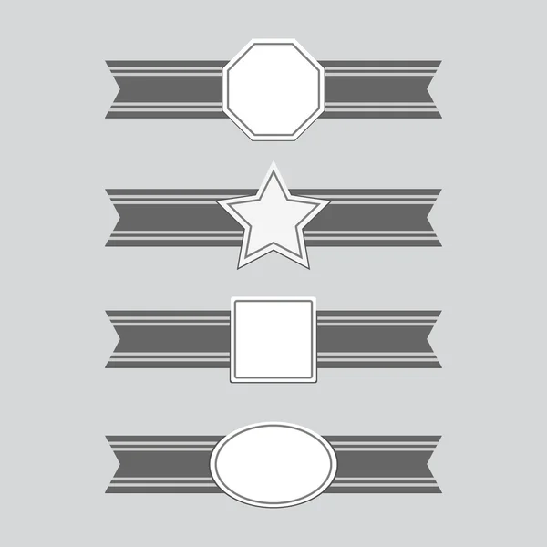 向量的徽章旗帜图标 — 图库矢量图片