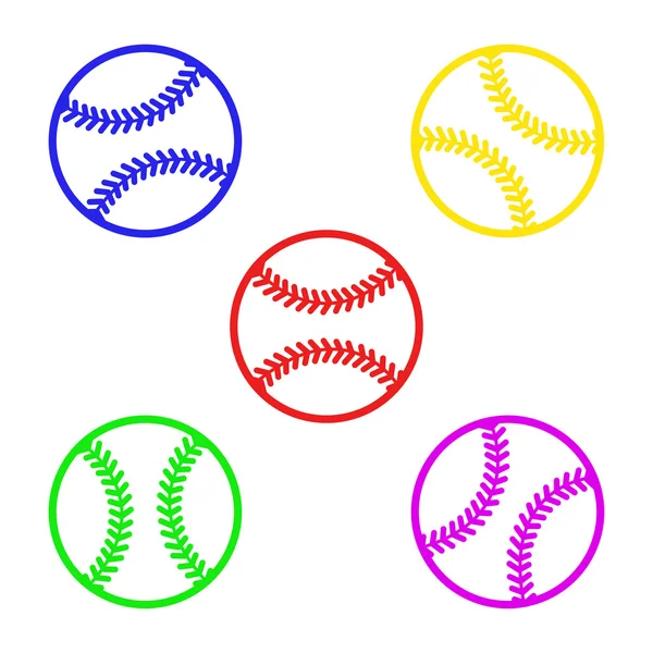 Vettore di baseball su sfondo bianco — Vettoriale Stock